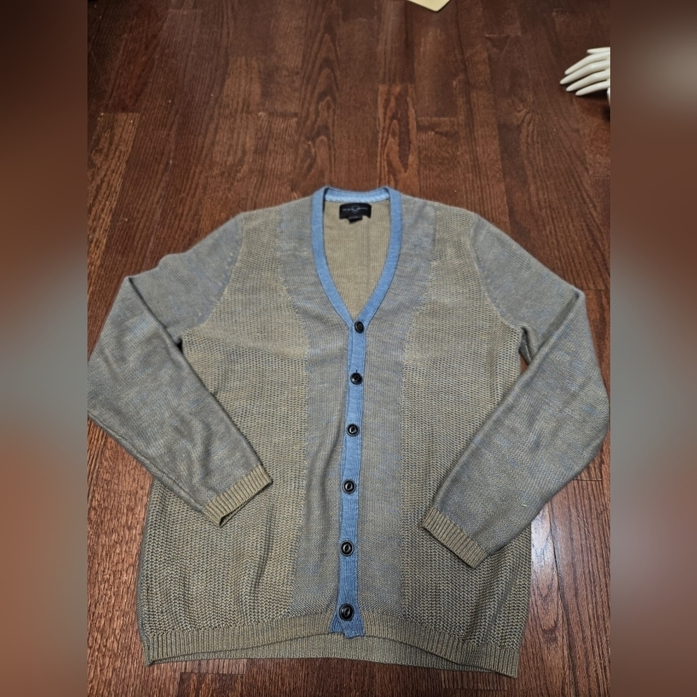 Men's Gray Cardigan Sweater